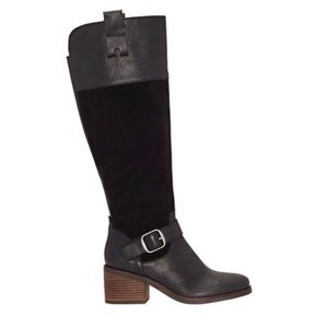 BNIB Lucky Brand Black Kailan Riding Boots Size 8